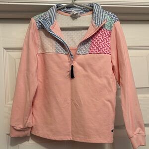 Vineyard Vines Kids Pink and Blue Patterned Sweatshirt